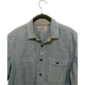 EUC Men’s Chambray Blue Shirt Shortsleeved Medium